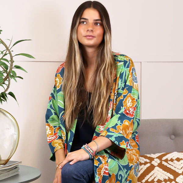 Golden Bloom Kimono