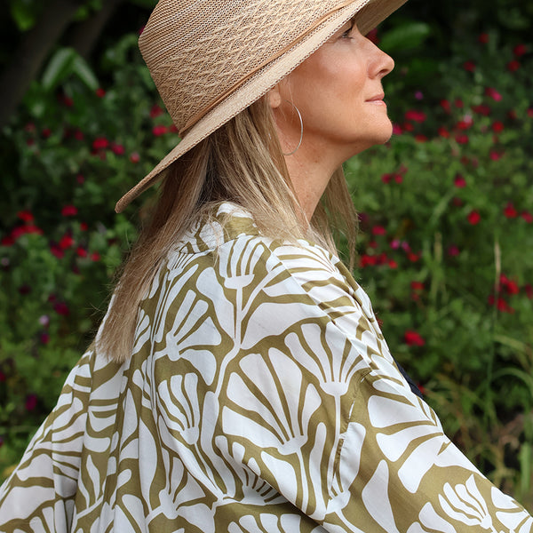Green Botanical Kimono