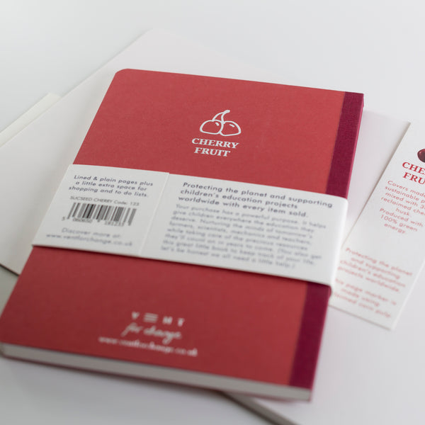 Recycled A5 Notebook – Cherry
