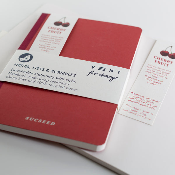 Recycled A5 Notebook – Cherry