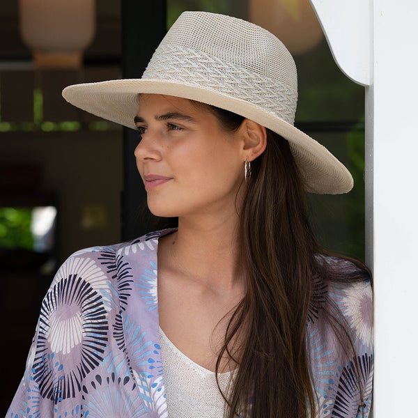 Cream Packable Fedora