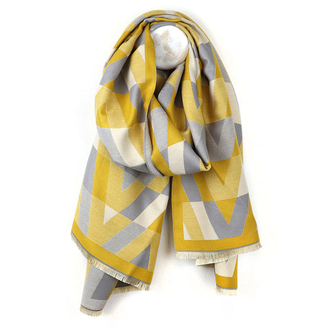 Ochre Chevron Cosy Wrap