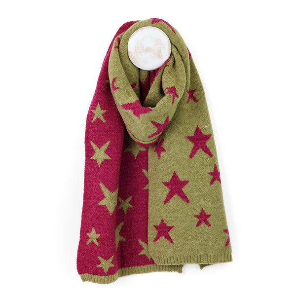 Starry Skies Scarf (Pink and Green)