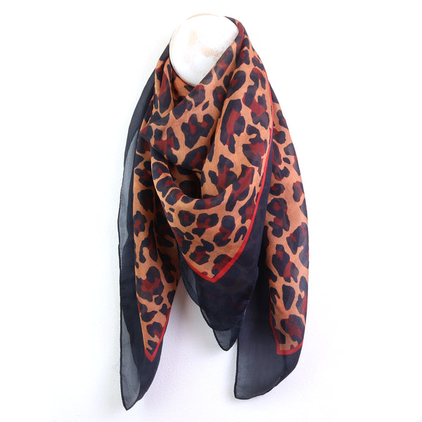 Pure Silk Animal Print Scarf