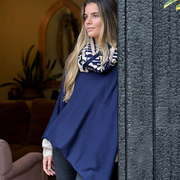 Navy Poncho
