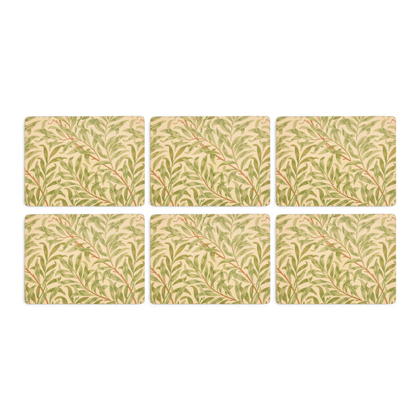 Morris & Co. Willow Bough Green Placemats, Set of 6