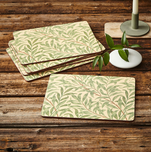 Morris & Co. Willow Bough Green Placemats, Set of 6