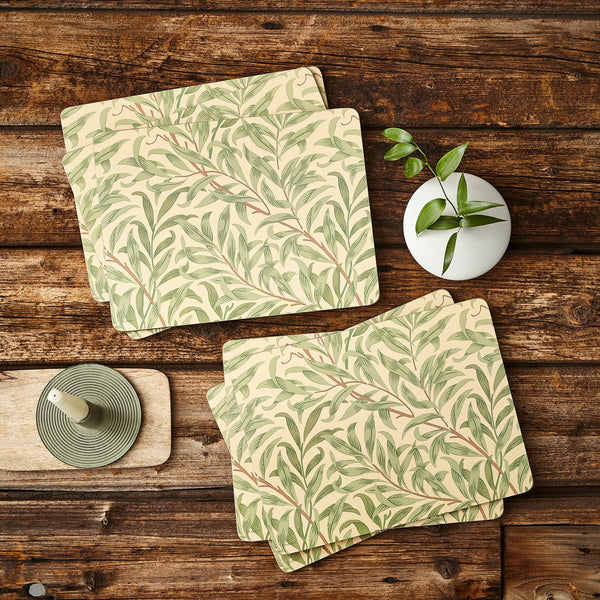 Morris & Co. Willow Bough Green Placemats, Set of 6