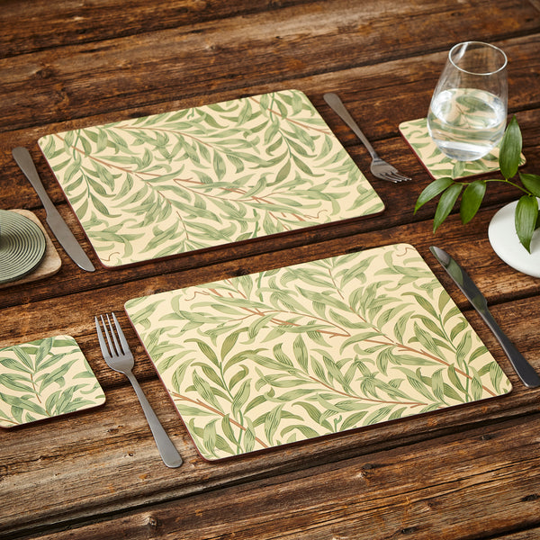 Morris & Co. Willow Bough Green Placemats, Set of 6