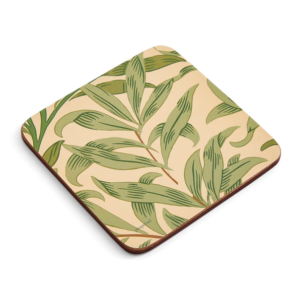 Morris & Co. Willow Bough Green Coasters, Set of 6