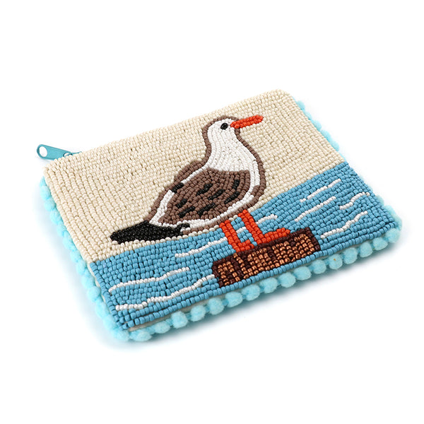 Beaded Small Seagull Pouch