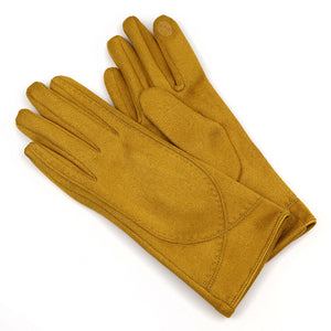 Mustard Soft Stretch Touchscreen Gloves