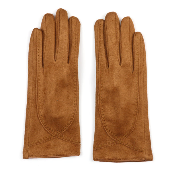 Tan Soft Stretch Touchscreen Gloves