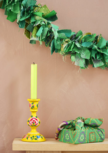 Recycled Sari Garland (Green)