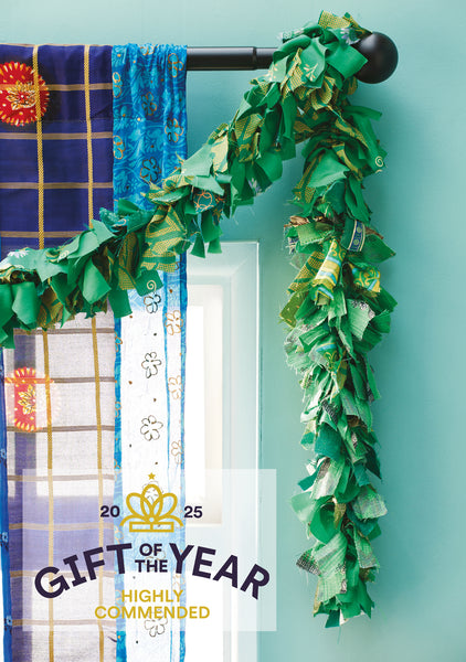 Recycled Sari Garland (Green)