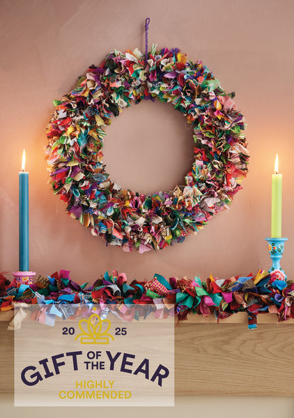 Recycled Sari Wreath