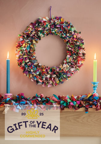 Recycled Sari Wreath