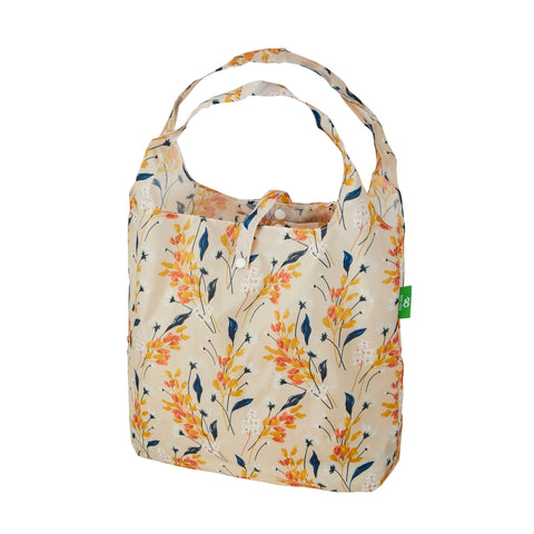 Beige Floral Shopper