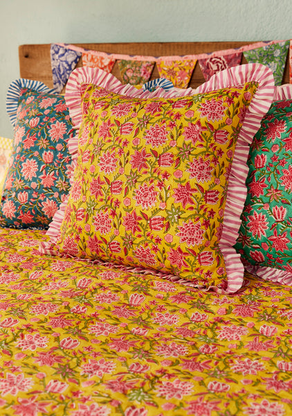 Indian Summer Cushion Cover (Yellow)