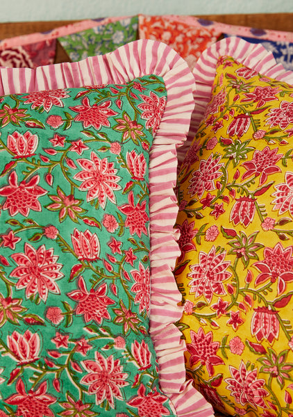 Indian Summer Cushion Cover (Green)