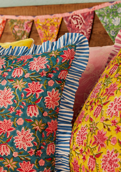 Indian Summer Cushion Cover (Blue)