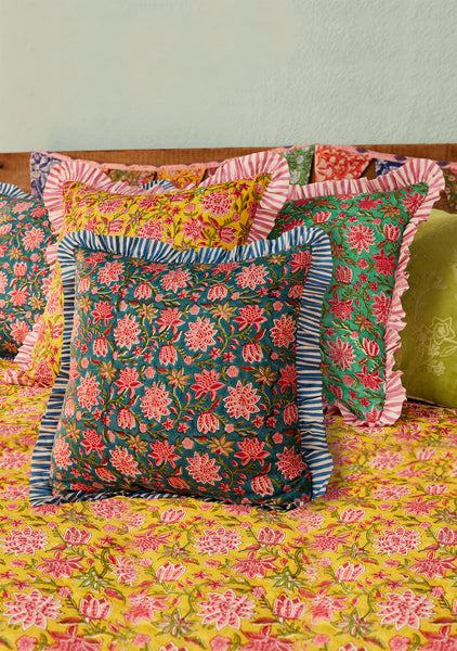 Indian Summer Cushion Cover (Blue)