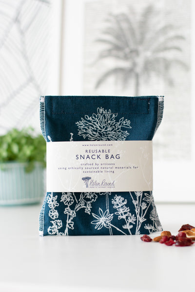 Navy Blue Reusable Snack Bag