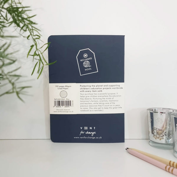 Notebook A6 Blue Wool – Reclaim