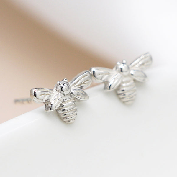 Sterling Silver Bee Earrings
