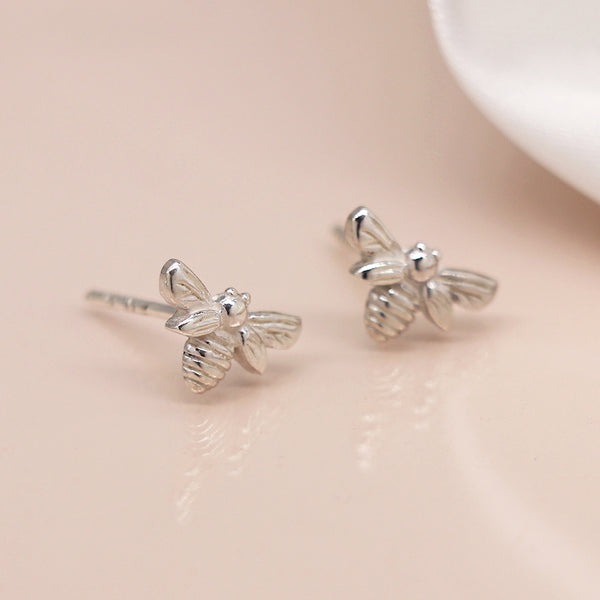Sterling Silver Bee Earrings
