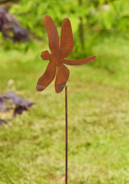 Rustic Garden Stake Dragonfly