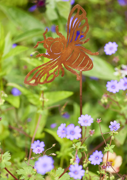 Rustic Garden Stake Bee