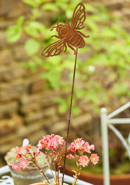 Rustic Garden Stake Bee