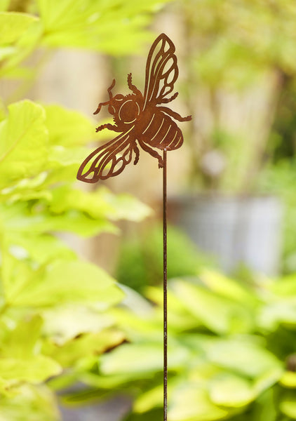 Rustic Garden Stake Bee