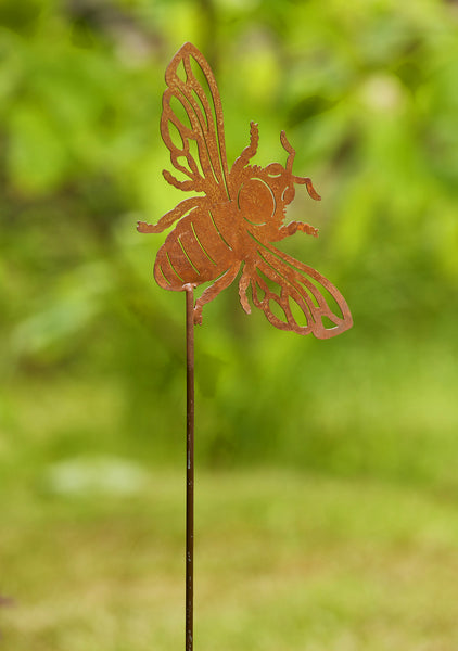 Rustic Garden Stake Bee
