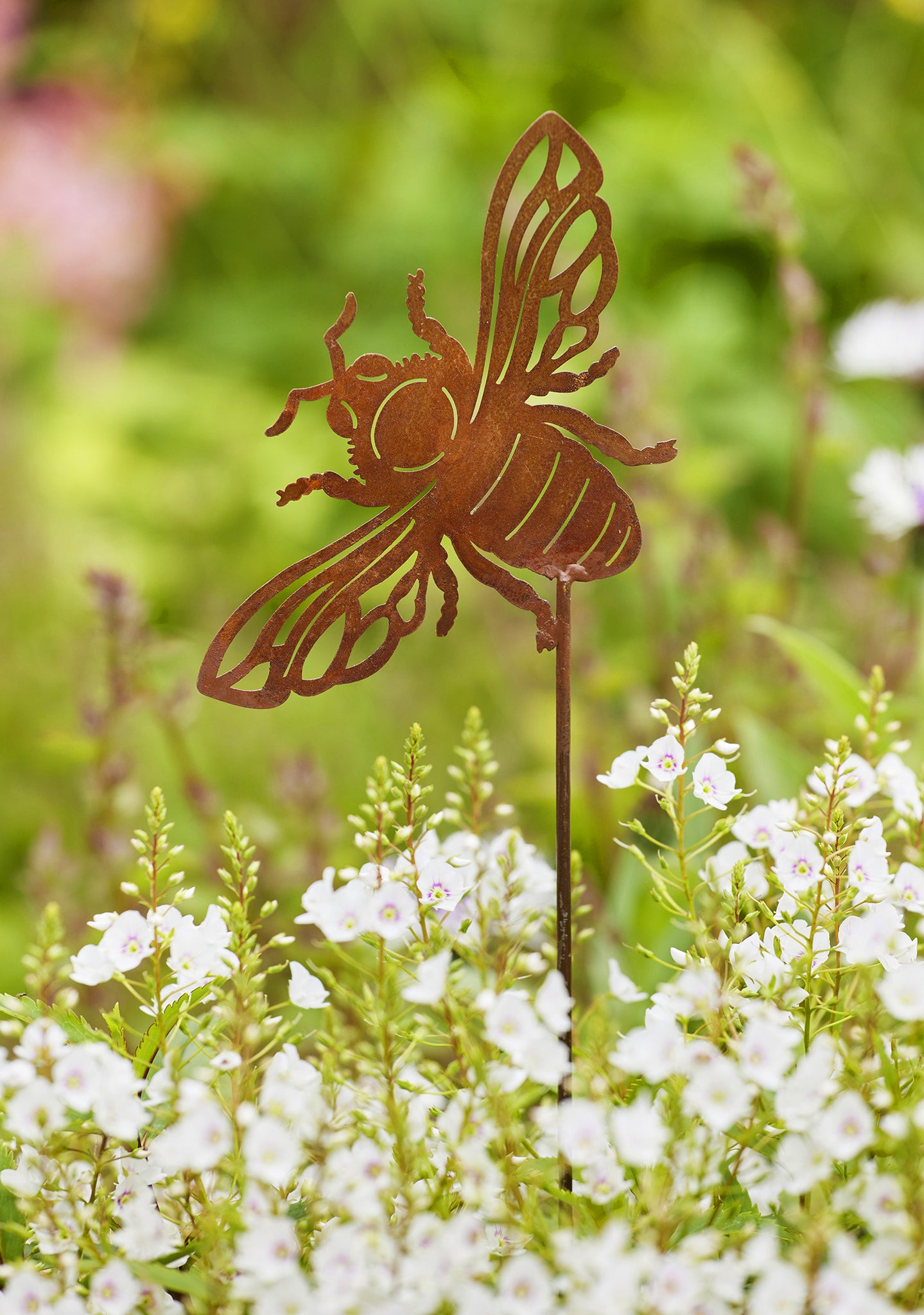 Rustic Garden Stake Bee