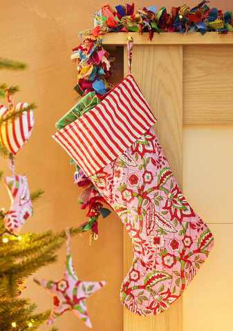 Akya Floral Block Print Stocking