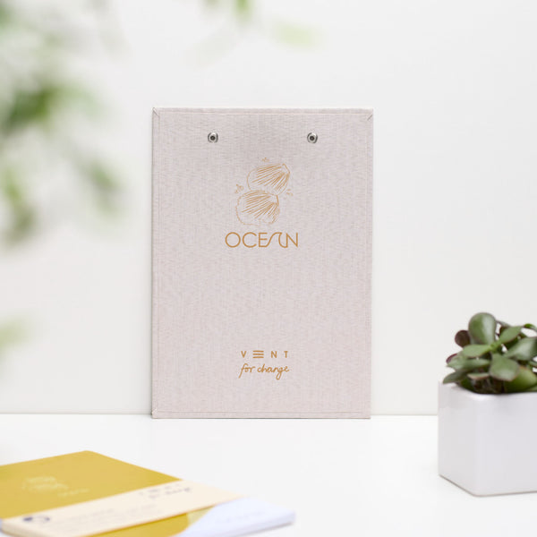 A5 Clipboard & Notepad – Recycled Ocean Plastics – Sandy Yellow