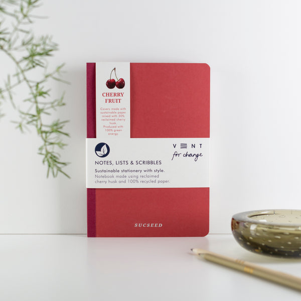 Recycled A5 Notebook – Cherry