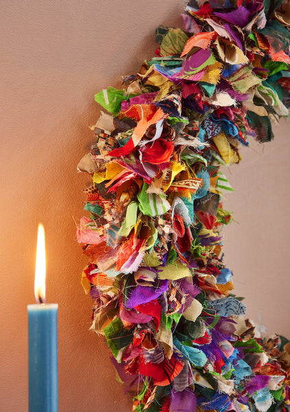 Recycled Sari Wreath