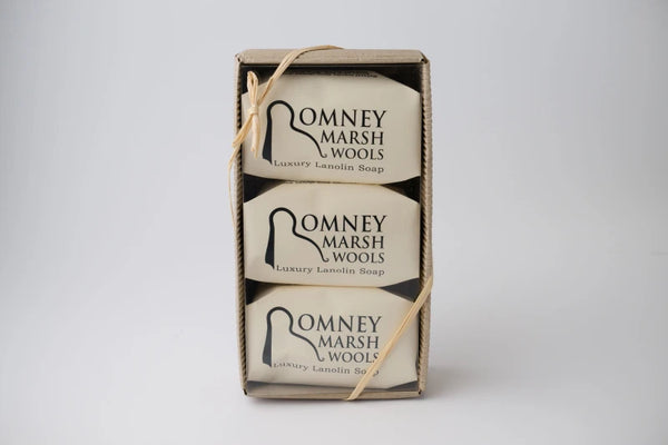 Gift Box of 3 Luxury Lanolin Bath Soaps 150g
