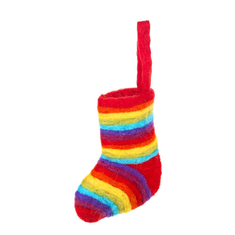 Rainbow Stocking Decoration