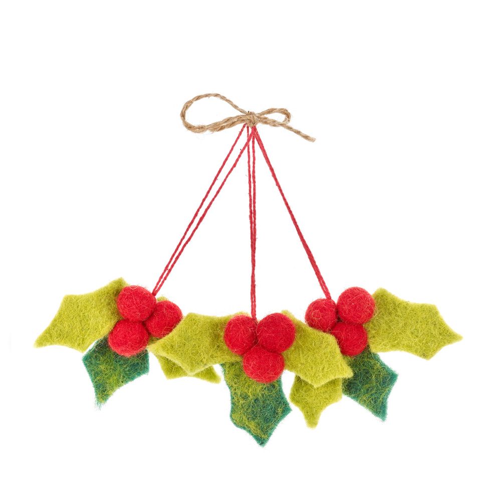 Set of 3 Mini Holy Sprig Hanging Decorations